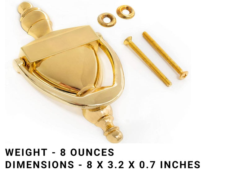 Everbilt 6-5/16 Inches Bright Brass Door Knocker - Image 3